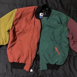 Vintage Starter Red and Green Men's Bomber Jacket